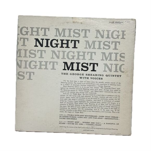 The George Shearing Quintet Night Mist Vinyl Record - Picture 2 of 2
